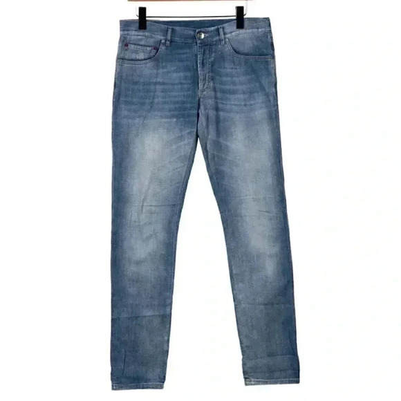Brunello Cucinelli Medium Wash Skinny Jeans Size 8 Italian Cotton - Picture 2 of 7